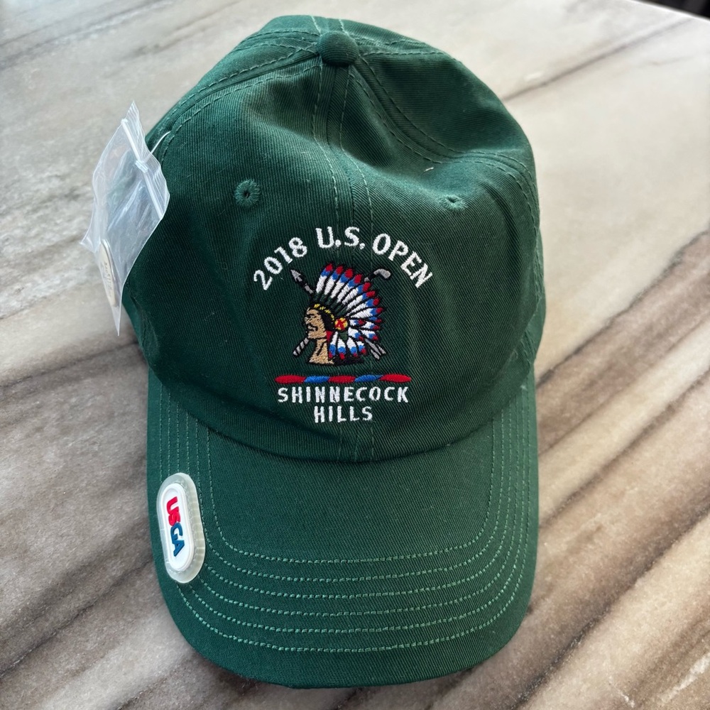 US Open 2018 Shinnecock Hills Hat with Golf Marker Green Indian USGA Adjustable‎